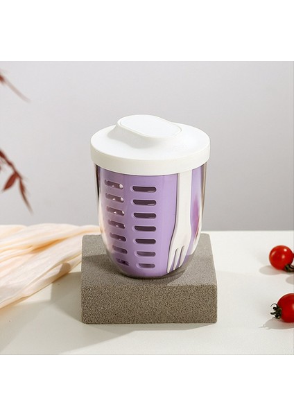 QuirkyQuar Salata Fincanı, Piknik Meyve Fincanı, Çift Katmanlı Drenaj Fincanı, Portatif Kahvaltı Fincanı, Çorba Fincanı Mutfak Malzemeleri Mor (Yurt Dışından) fiyatları