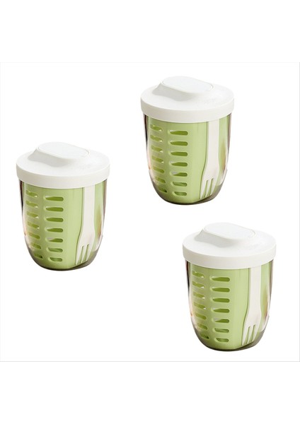 QuirkyQuar Salata Fincanı, Piknik Meyve Fincanı, Çift Katmanlı Drenaj Fincanı, Portatif Kahvaltı Fincanı, Çorba Fincanı Mutfak Malzemeleri Yeşil (Yurt Dışından)