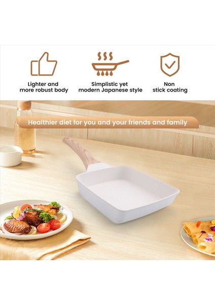 QuirkyQuar Sopa Tamagoyaki Pan Kare Tava Japon Tarzı Omlet Pot Kahvaltı Kabı Kızartma Tava Yumurta Tava Mutfak Sosu Tava (Yurt Dışından) indirimleri