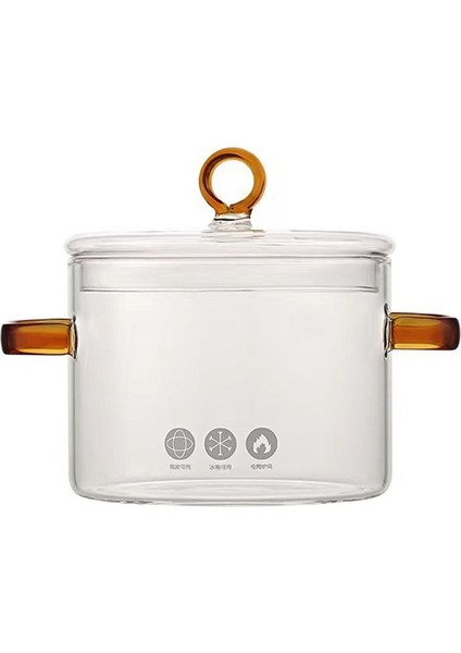 QuirkyQuar Cam Anında Erişte Pişir Fırın Tavaları Sos Tavan Paslanmaz Çelik Sos Tavası Kapak Çorbası Tenceresi (Yurt Dışından)
