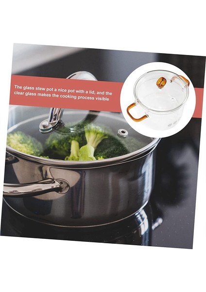 QuirkyQuar Cam Anında Erişte Pişir Fırın Tavaları Sos Tavan Paslanmaz Çelik Sos Tavası Kapak Çorbası Tenceresi (Yurt Dışından) fırsatları