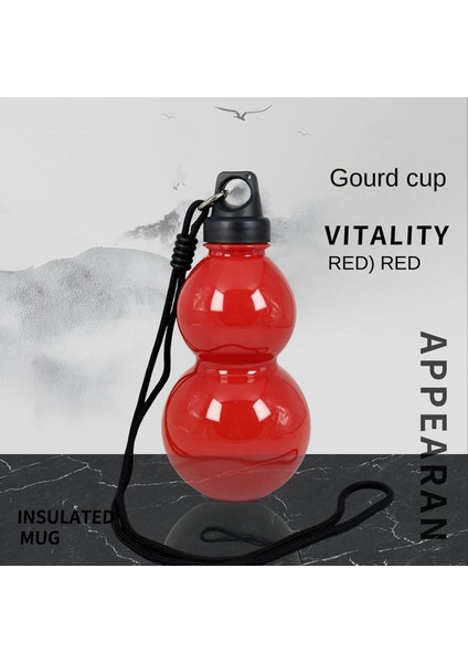 QuirkyQuar Oryantal-Mythologer Yaratıcı Kabak Su Kupası 750M Plastik Kupa Spor Su Şişesi Kırmızı (Yurt Dışından) fırsatları