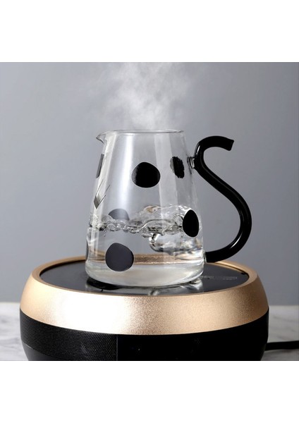 QuirkyQuar Cam Su Kara Kazan Seti ile Set Güzel Karikatür Inek Soğuk Su Isıtıcısı Çiçekli Çaydanlık Teneke Kutu Sütü Buzlu Içecek Şişesi, Küçük (Yurt Dışından) fırsatları