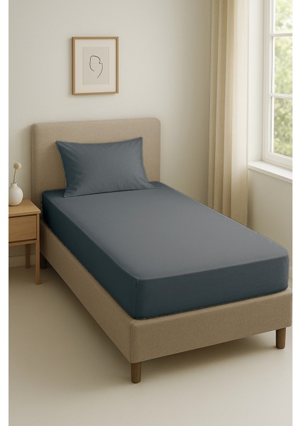 🛏️ Pamuklu Tek Kişilik 100X200+30 Lastikli Yastıklı Fitted Çarşaf – Örme Kumaş, Yumuşak Dokulu, Esnek ve Kolay Kullanım