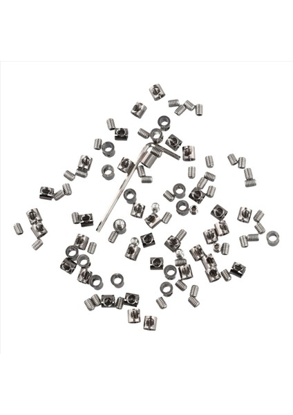 QuirkyQuar 50PCS 3mm Tel Halat Kablolu Bağlantı Elemanı Klipsi Için Ayarlanabilir Vidalı Bakır Metal Fikstürü Sling Sabitleme Aksesuarları (Yurt Dışından)