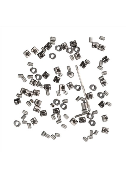 QuirkyQuar 50PCS 3mm Tel Halat Kablolu Bağlantı Elemanı Klipsi Için Ayarlanabilir Vidalı Bakır Metal Fikstürü Sling Sabitleme Aksesuarları (Yurt Dışından) modelleri