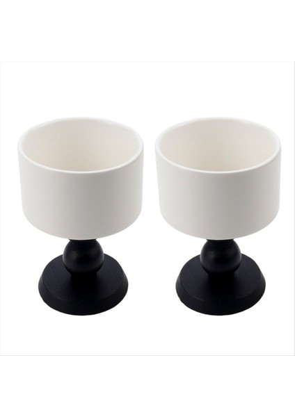 QuirkyQuar Seramik Tatlı Kaseler Retro Seramik Goblet Fransız Dondurma Fincan Puding Tatlı Kase Zarif Tasarım Partiler Için Siyah (Yurt Dışından)