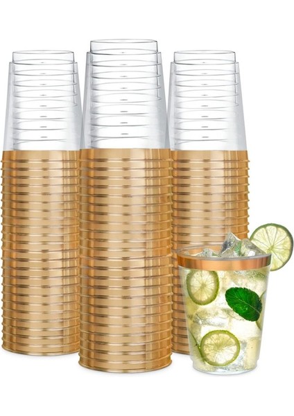 QuirkyQuar 50PCS Plastik Şarap Bardakları Temiz Tek Kullanımlık Şarap Bardakları, Plastik Şarap Bardakları, Açık Kokteyl Gözlükleri Tek Kullanımlık Bardaklar (Yurt Dışından)