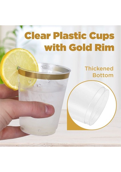 QuirkyQuar 50PCS Plastik Şarap Bardakları Temiz Tek Kullanımlık Şarap Bardakları, Plastik Şarap Bardakları, Açık Kokteyl Gözlükleri Tek Kullanımlık Bardaklar (Yurt Dışından) fiyatları