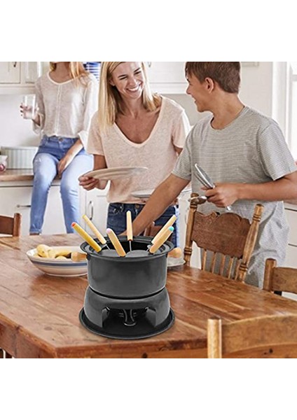 QuirkyQuar Mini Paslanmaz Çelik Fondu Tenceresi Seti Peynir Çikolata Fondu 6 Daldırma Çatallar ve Çıkarılabilir Pot Candy Sos Daldırma (Yurt Dışından) modelleri