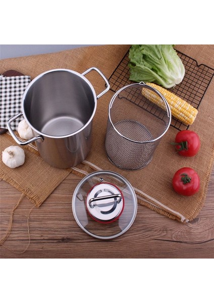 QuirkyQuar Çelik Kuşkonmaz Tencere Sepet Kuşkuyla Kuş Kuşkusu Makarna Pişirme Süzgeci Patates Kızartma Sepeti (Yurt Dışından) modelleri