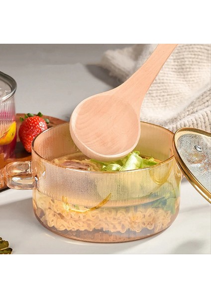 QuirkyQuar Cam Tencere Temiz Pişirme Pot Çorbası Tenceresi Isıtma Çift Kulplar Cam Tencereli Kapak Gümüş (Yurt Dışından) modelleri