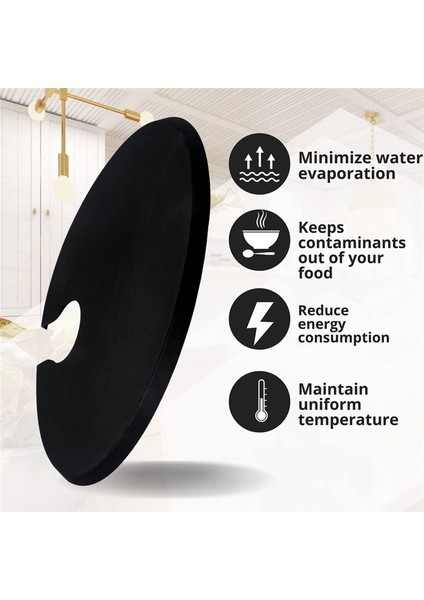 QuirkyQuar 1pcs Silikon Kapaklar - 10.5 Inç Stok Kaplarına Uyuyor - Anova Mutabak Sous Vide Hassas Ocaklar Için Uyumludur Siyah (Yurt Dışından) fiyatları
