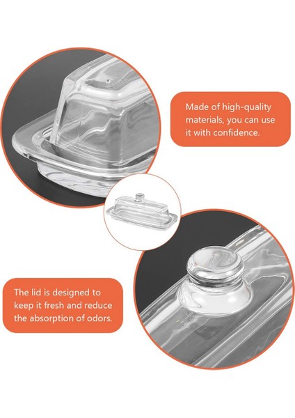 QuirkyQuar Cam Tereyağı Kapaklı Krem ​​peynir Yemek Açık Tereyağı Tereyağı Tereyağı Tepsisi Kaleci Doğu Kıyısı Tereyağı (Yurt Dışından) indirimleri