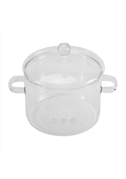 QuirkyQuar Kapaklı Cam Tencere, Kapaklı Ocakta Pişirme Tenceresi ve Saplı Tencere Temiz Çorba Tenceresi, Yüksek Borosilikat 1900ML (Yurt Dışından)