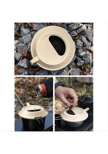 QuirkyQuar Pot Örtüsü Yeniden Kullanılabilir Silikon Tava Kapağı Kamp Dişli Sızıntılı Tencere Kapağı ile Kase Kaplı Tencere Aksesuarları (Yurt Dışından) fırsatları