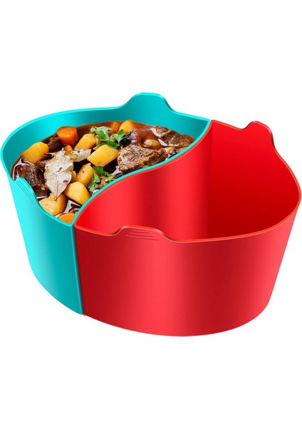 QuirkyQuar 6 Litre Oval Yavaş Pişirici Astarları Güveç Potu Için Uyumlu 6 Qt, Güveç Tenceresi Için, Yeniden Kullanılabilir Silikon Bölücü Ek (Yurt Dışından)