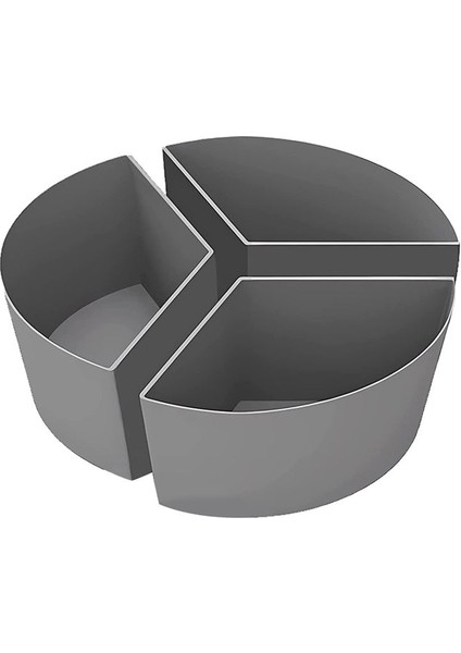 QuirkyQuar Yavaş Ocak Astarları, 3&#39;ü 1 Arada Silikon Yavaş Ocak Bölücü Fit 6qt Oval ve Yuvarlak Tencere Bölücü (Gri) (Yurt Dışından)