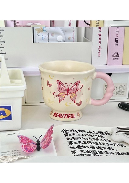 Masalsı Kelebekler Temalı Seramik Kupa