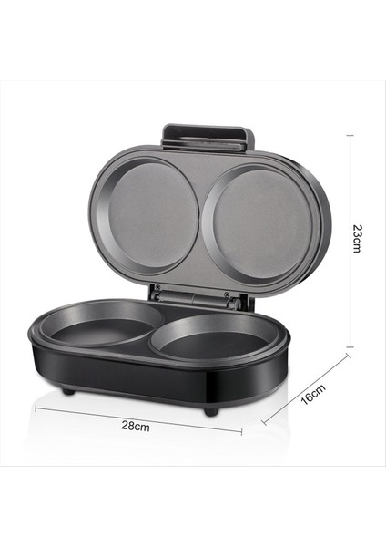 QuirkyQuar Çift Mini Omlet Üreticisi Yuvarlak Çubuklu Izgaralar 2 Kişiselleştirilmiş Bireysel Kahvaltı Chaffle &amp; Hamburger Ab Fişi Yapar (Yurt Dışından)