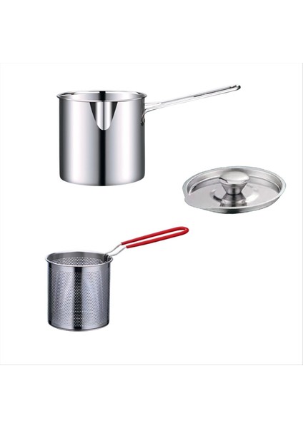 QuirkyQuar Kızartma Sepeti ile Derin Fritöz Mutfak Için Çok Fonksiyonlu Küçük Tencere Kızarmış Tavuk Pişirme Aletleri Kullanın (Yurt Dışından)