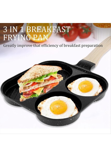 QuirkyQuar Yumurta Kızartma Tavası 3 Inç 1 Yumurta Tava Tavası Yapışmaz Omlet Tava ile Ahşap Saplı Mutfak Kahvaltı Yumurta Pişirme Tavası B B B (Yurt Dışından) fiyatları