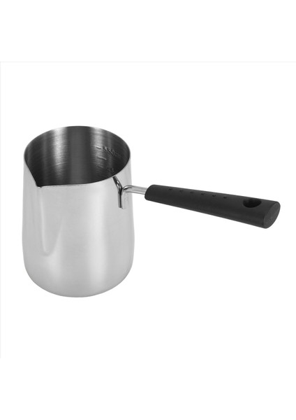 QuirkyQuar 600ML Türk Kahve Potu Paslanmaz Çelik Süt ve Kahve Isı Dayanıklı Saplı Sıcak Çikolata Tereyağı Eritme Tenceresi (Yurt Dışından)