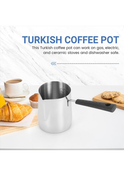 QuirkyQuar 600ML Türk Kahve Potu Paslanmaz Çelik Süt ve Kahve Isı Dayanıklı Saplı Sıcak Çikolata Tereyağı Eritme Tenceresi (Yurt Dışından) fırsatları