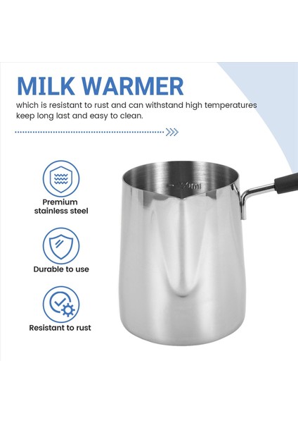 QuirkyQuar 600ML Türk Kahve Potu Paslanmaz Çelik Süt ve Kahve Isı Dayanıklı Saplı Sıcak Çikolata Tereyağı Eritme Tenceresi (Yurt Dışından) indirimleri