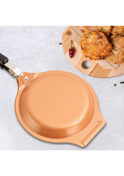 QuirkyQuar Yapışmaz Kızartma Tavası 19 cm Paslanmaz Çelik Çift Omletli Tava Indüksiyon Ocak Tavası Ev Kamp Bahçesi Piknik (Yurt Dışından) indirimleri