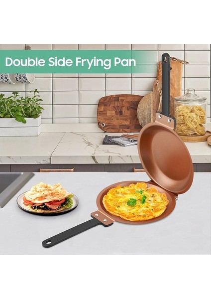 QuirkyQuar Kek Pan Meksika Katlanır Tavan Yapışmaz Kızartma Tavası Çift Taraflı Kahvaltı Katlama Tavan Altın (Yurt Dışından) modelleri