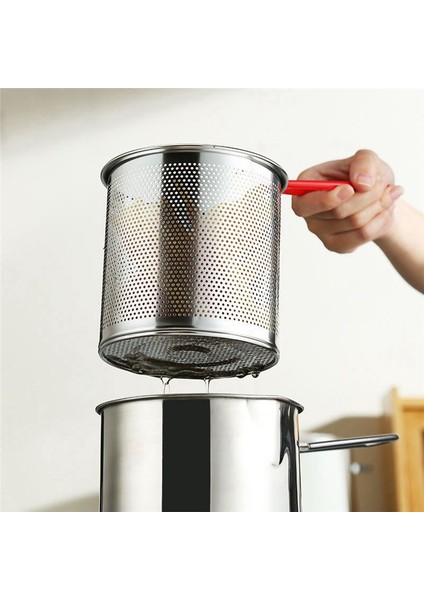 QuirkyQuar Süzgeç Sepeti ile Derin Kızartma Tenceresi Tongess Paslanmaz Çelik Japon Tempura Kızartma Fries Tavuk Için Tavuk (Yurt Dışından) indirimleri