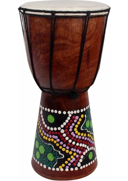 6in Afrika Djembe Davul El Oyması Katı-Ahşap -Cilt Geleneksel Afrika Enstrüman modelleri