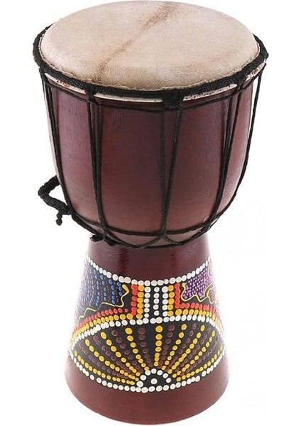 6in Afrika Djembe Davul El Oyması Katı-Ahşap -Cilt Geleneksel Afrika Enstrüman fırsatları