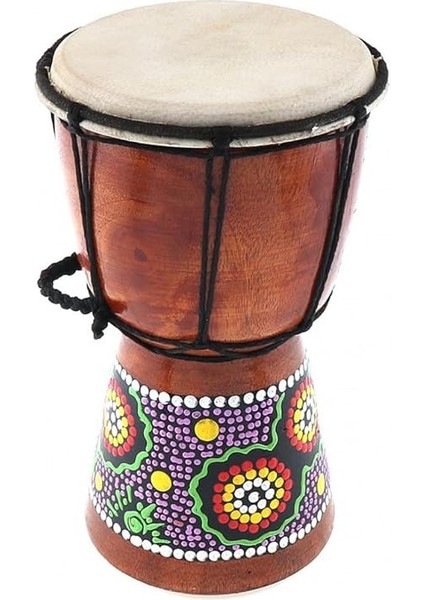 6in Afrika Djembe Davul El Oyması Katı-Ahşap -Cilt Geleneksel Afrika Enstrüman indirimleri