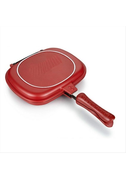 QuirkyQuar Kare Çift Taraflı Kızartma Tavası, Mutfak Yapışmaz Pişirme Gözleme Tavası Omlet Tepsileri, Iç/açık Kamp Sandviç 32CM (Yurt Dışından) fırsatları