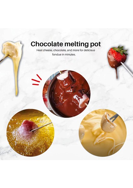 QuirkyQuar Çikolata Fondu Maker Seti Çok Fonksiyonlu Karbon Çelik Dondurma Çikolatalı Peynir Sıçak Potu Eritme Pot Fondu Seti (Yurt Dışından) fırsatları