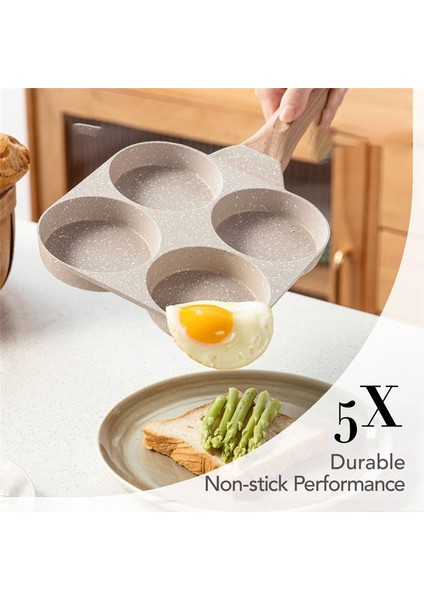QuirkyQuar Yumurta Tavası Omlet Pan, 4-Cup Steas Yumurta Tavası, Yumurta Ocak Tavası Yumurta Tavası Kahvaltı, Gözleme, Plett, Crepe Pan (Yurt Dışından) fiyatları