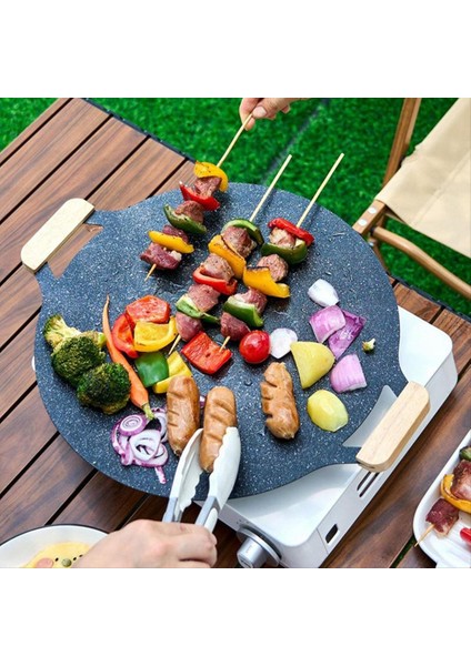 QuirkyQuar Açık Kamp Izgara Tavası, Kore Barbekü Tenceresi, Taşınabilir Pişirme Tavası, Et Potu Izgara Tavası, Piknik Izgara Tavası (Yurt Dışından) fırsatları