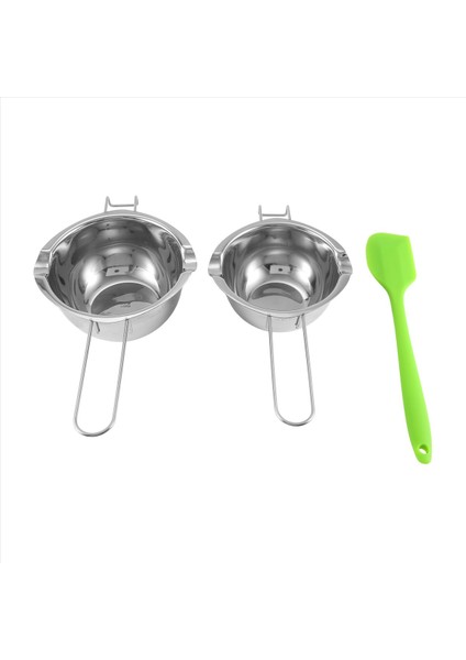 QuirkyQuar Çikolata Şeker Tereyağı Peyniri Için Tereyağı Için Silikon Spatula ile 2 Paket Çift Kazan Eritme Kabı (400ML ve 600 Ml) (Yurt Dışından)