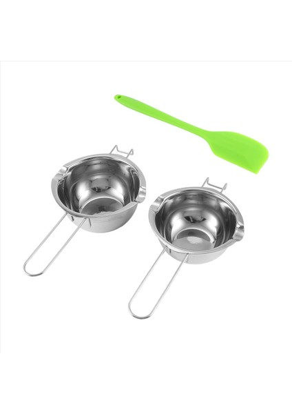 QuirkyQuar Çikolata Şeker Tereyağı Peyniri Için Tereyağı Için Silikon Spatula ile 2 Paket Çift Kazan Eritme Kabı (400ML ve 600 Ml) (Yurt Dışından) modelleri