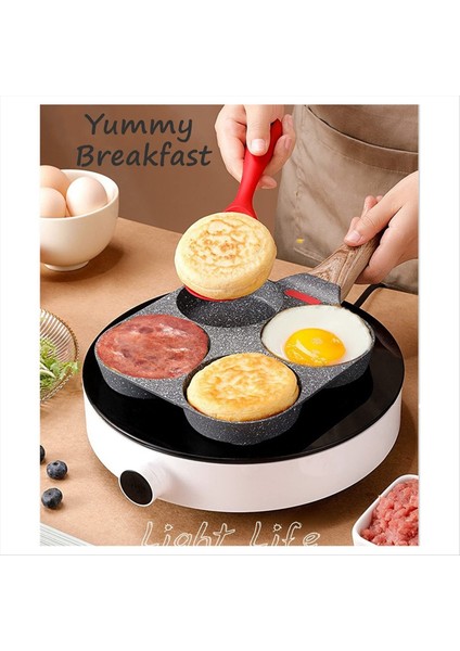 QuirkyQuar 4 Su Bardağı Yumurta Tavası Yapışmaz ve Sağlıklı Granit Yumurta Kızartma Tava Çok Yönlü Kahvaltı Tavası Yumurta Krepleri Plett Krep-B (Yurt Dışından) modelleri