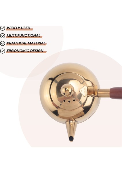 QuirkyQuar 500ML Tek Saplı Su Su Isıtıcısı Indüksiyon Türk Samll Kahve Sütlü Çay Pot 304 Paslanmaz Çelik Açık Su Kazan Içki Gaz Altın (Yurt Dışından) modelleri