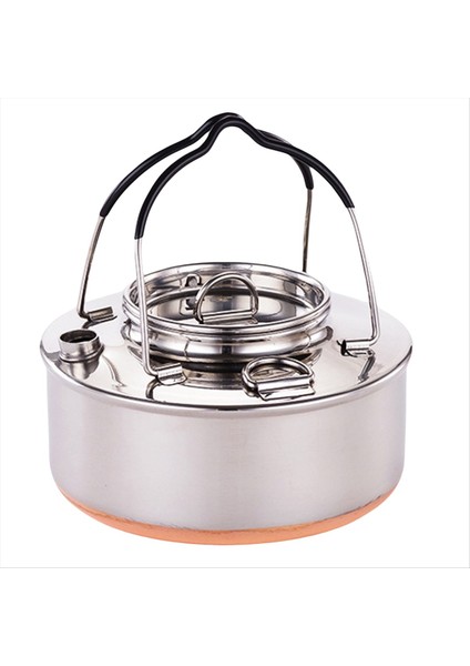 QuirkyQuar 304 Paslanmaz Çelik Kamp Su Isıtıcısı Portatif Açık Kamp Paslanmaz Çelik Bakır Alt Su Isıtıcısı Piknik Çay Su Isıtıcısı 0.9l (Yurt Dışından)