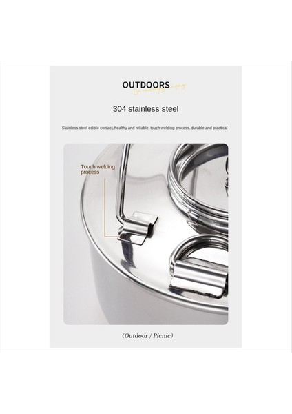 QuirkyQuar 304 Paslanmaz Çelik Kamp Su Isıtıcısı Portatif Açık Kamp Paslanmaz Çelik Bakır Alt Su Isıtıcısı Piknik Çay Su Isıtıcısı 0.9l (Yurt Dışından) fiyatları