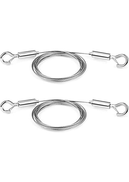 QuirkyQuar Ayarlanabilir Resim Asma Tel 2 Pcs Ayna Çerçeve Kiti 2m X1.5mm Ağır Hizmetli Paslanmaz Çelik Tel Halat (Yurt Dışından)