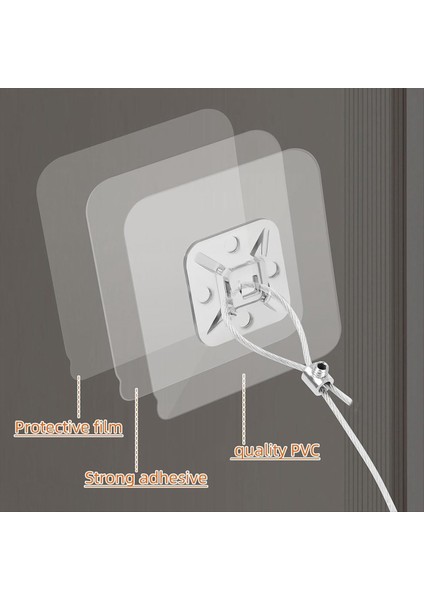 QuirkyQuar 6 Paket Ayarlanabilir 42 Inç Tv Güvenlik Vuruşları, Dereciksiz Yapışkan Anti-Tip Mobilya Duvar Ankrajları Düz ​​ekranları Duvara Sabitleyin (Yurt Dışından) modelleri