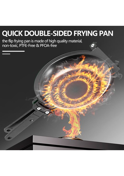 QuirkyQuar Kızartma Tavası, Çift Side Tavan Tavası Yapışmaz Flip Katlama Tavan Tavası Barbekü Kararlı ve Dayanıklı Pişirme Aracı Ev Mutfak (Yurt Dışından) indirimleri