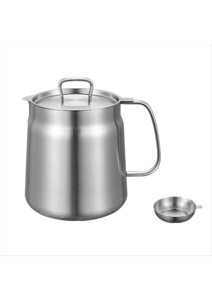 QuirkyQuar Fritöz, Yağ Potu Paslanmaz Çelik Büyük Kapasiteli Yağ Fritöz ve Filtre Bardağı Combo Mutfak 2l Için Çok Yönlü Yağ Filtresi (Yurt Dışından)