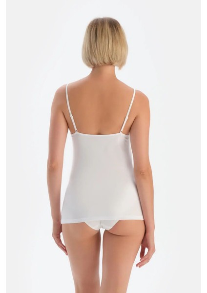 5007 Kadın 2'li Ayarlanabilir Ip Askılı Atlet-Beyaz fiyatları